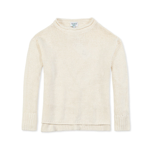 Hi Ho Relaxed Crew Sweater - Mainsail White