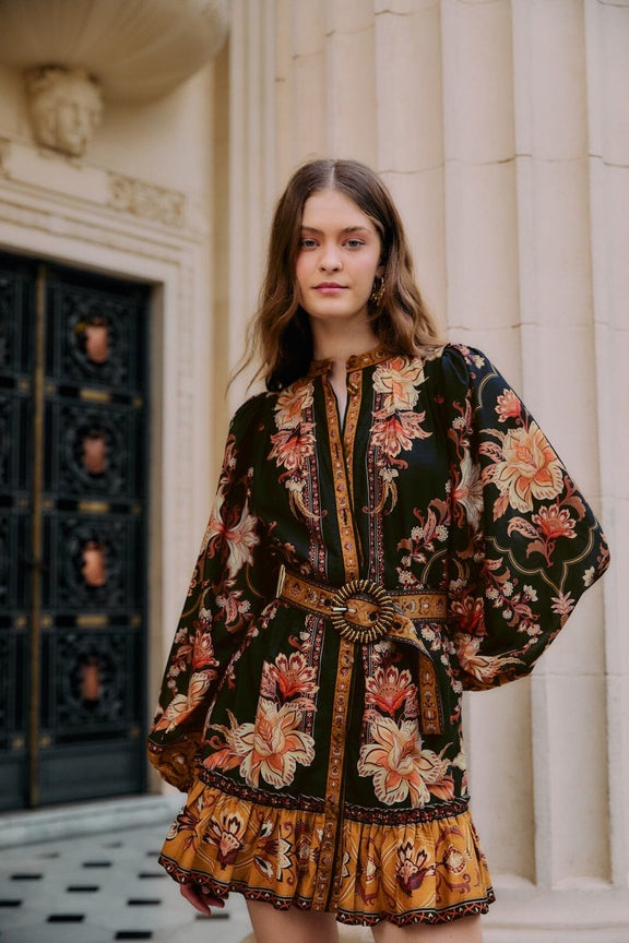 Garden Black Mini Dress