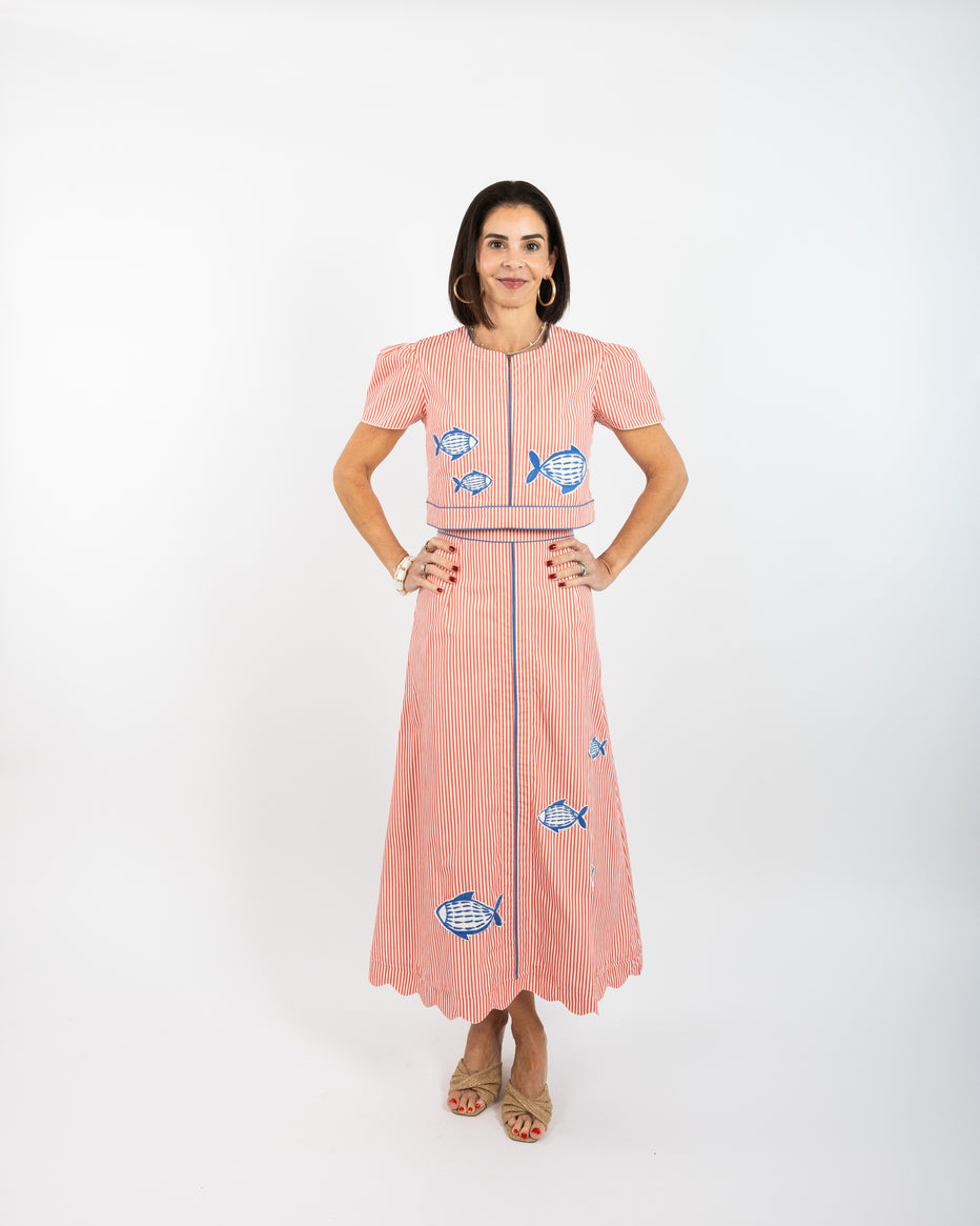 Emmy Fish Applique Skirt
