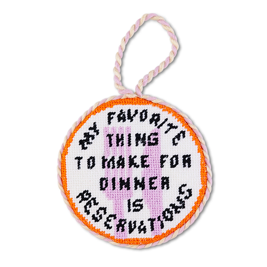 Furbish Studio - Reservations Needlepoint Ornament