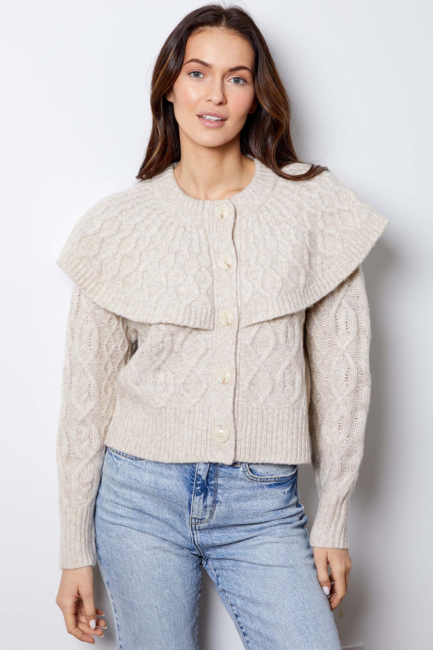 DH New York Domino Cardigan - Oat