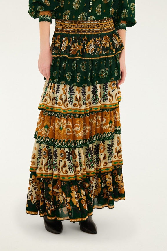 Ayla Ruffled Maxi Skirt