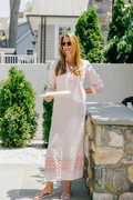 Blush Embroidered Caftan