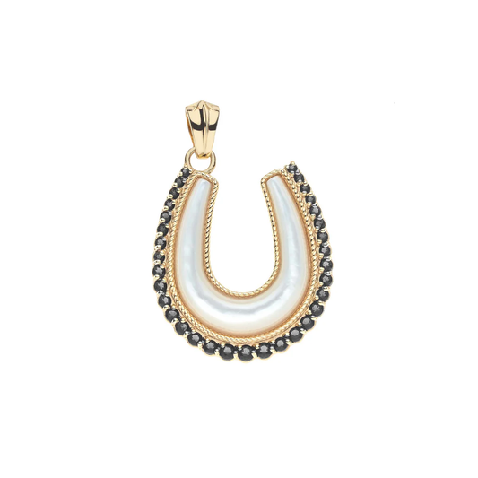 Jane Win Feeling Lucky Mother of Pearl Horseshoe