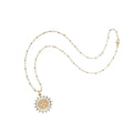 LOVE JW Small Pendant Coin 16-18" Beaded Satellite Chain