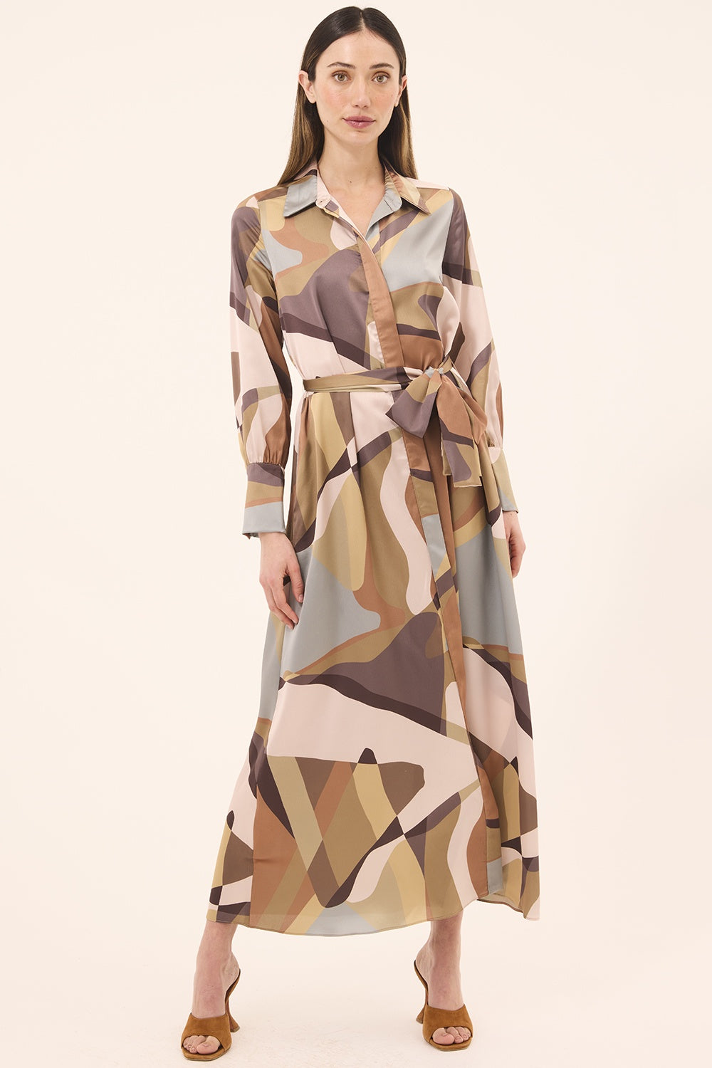 Herminia Dress | Desert Abstract