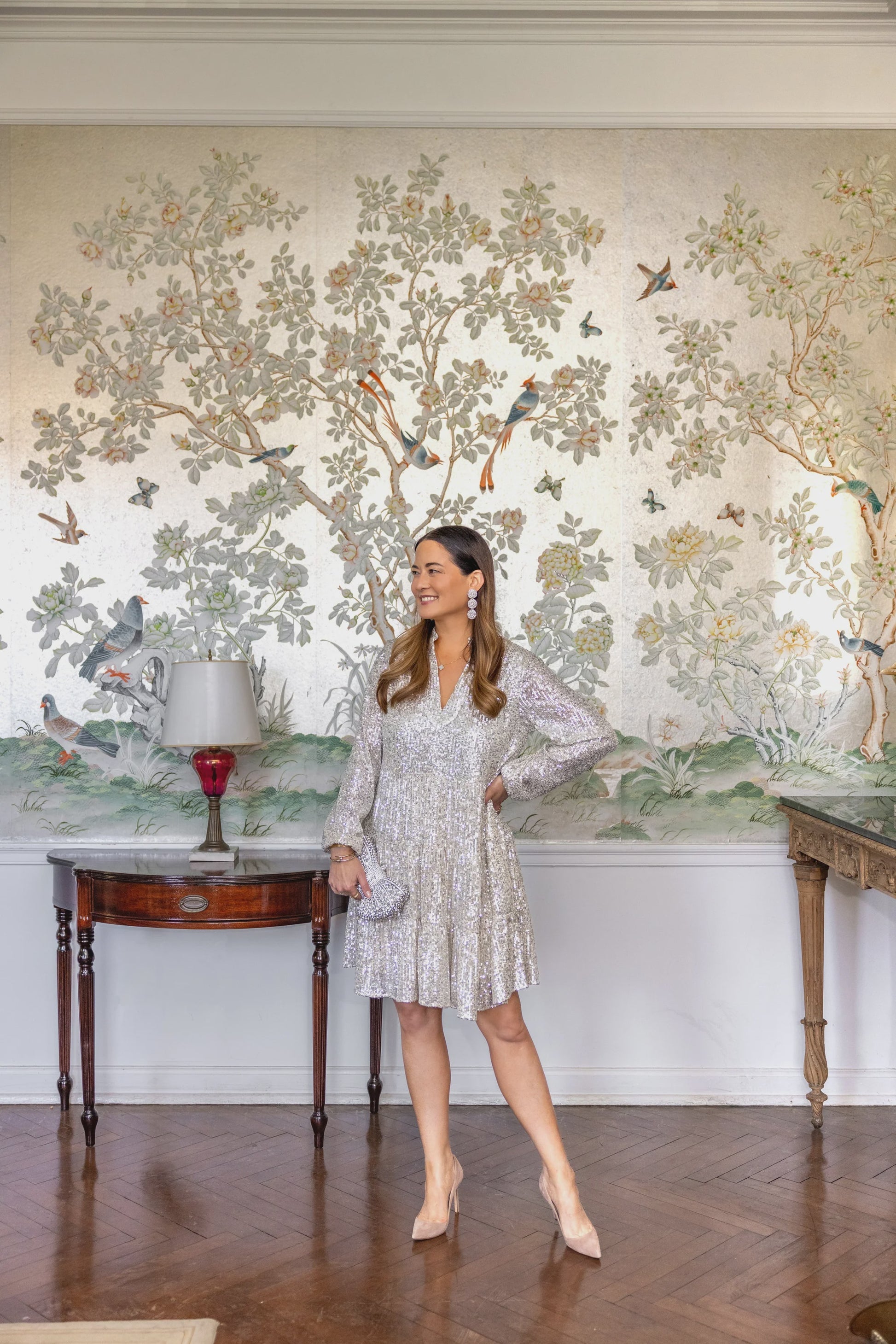 Silver Sequin Charlotte Dress SCH2501